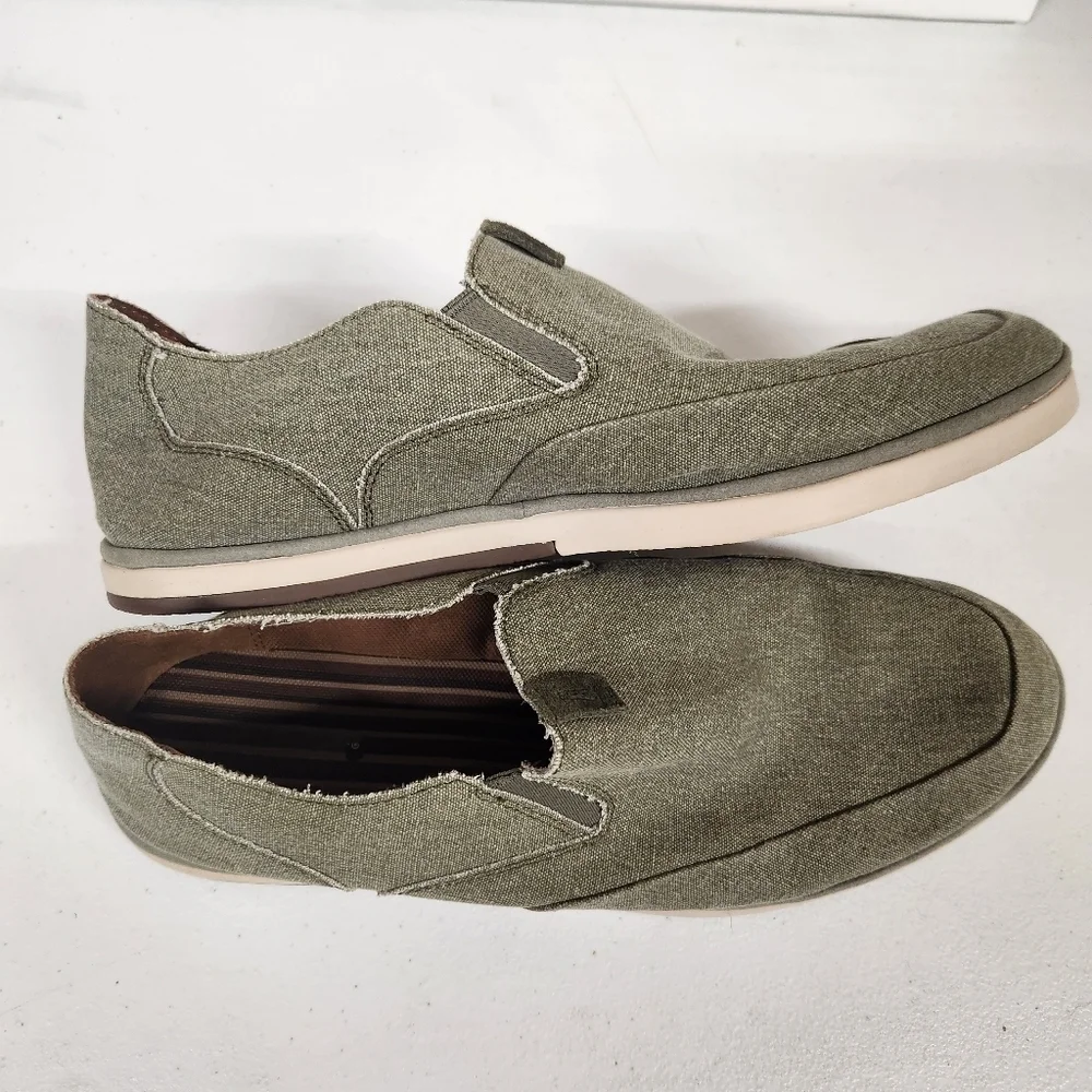 3/$25 Rockport slip on casual canvas loafers mens size 12
